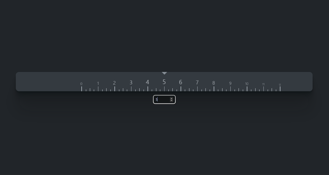 Scroll snap ruler picker